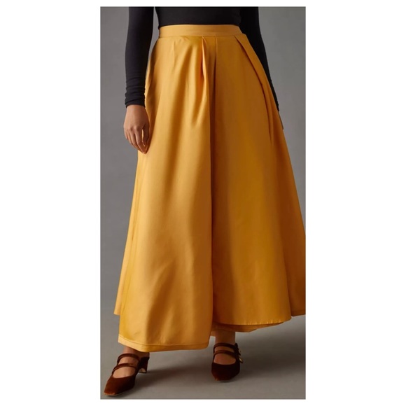 NWOT Anthropologie Nikita Mhaisalkar High Slit Maxi Skirt in Gold Size XSMALL - Picture 8 of 10